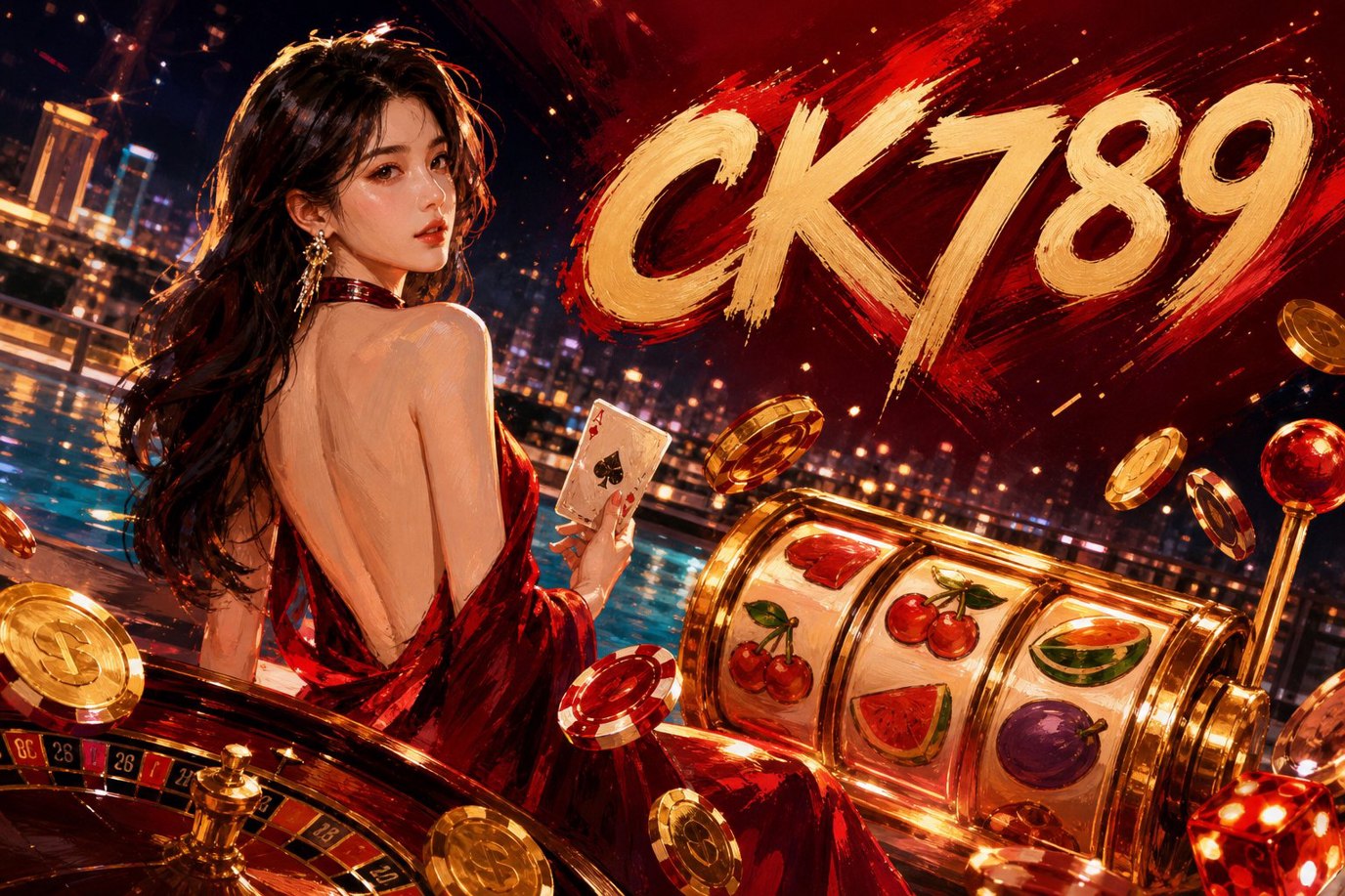 Tampilan halaman Fortune Rabbit di CK789 dengan panel hadiah absen harian